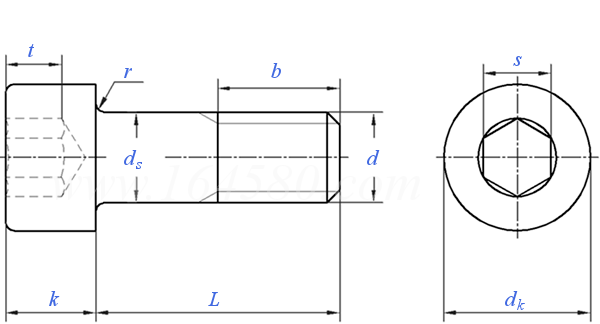 內(nèi)六角圓柱頭螺釘 GB /T 70.1 - 2000